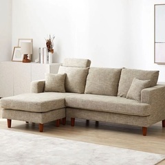 L字型3人掛けソファーの画像