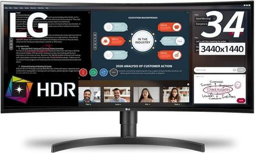 LG モニター　34WL75C-B 34インチ \n曲面　スタンド無し