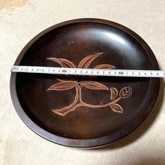 日光彫　木皿　の画像
