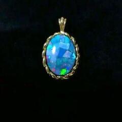 新品‼️モザイクオパールネックレストップの画像