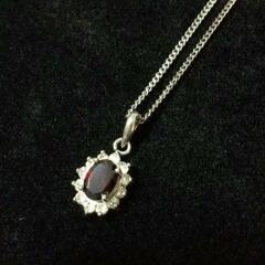 天然石ガーネットネックレスの画像
