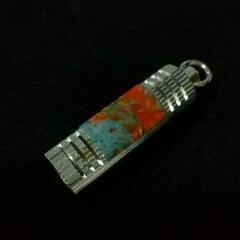 天然石モスアゲートネックレストップの画像