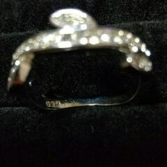 リーフデザインジルコニアリング S925刻印ありの画像