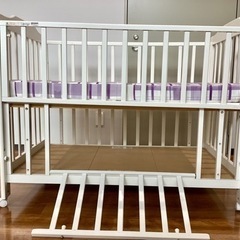 ベビーベッド【町田市再生家具】　241010の画像