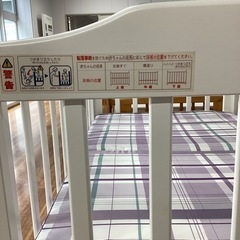 ベビーベッド【町田市再生家具】　241010の画像