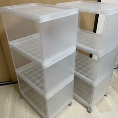 無印良品ポリプロピレン組立式ワゴン×1台の画像
