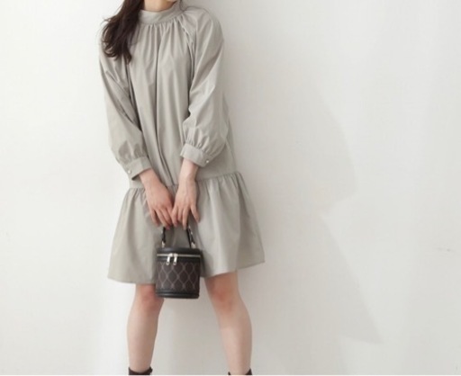 【EDIT COLOGNE】長袖ワンピース　バックリボンミニワンピース