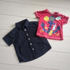 ①夏服 キッズ服 70-80くらい2枚 男の子ぽいですが、女の子...