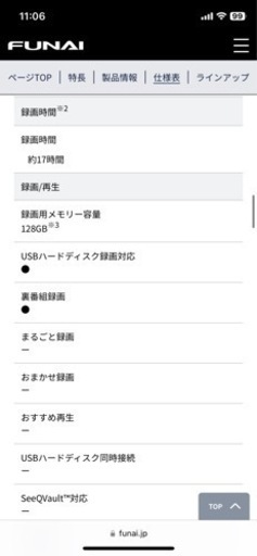 FUNAI 32インチ　テレビ