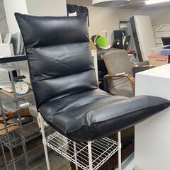 リサイクルショップどりーむ荒田店 No12719 座椅子　ブラック　レザーの画像