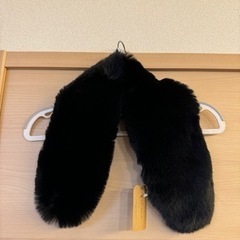 新品　タグ付き　毛皮　黒　ブラック