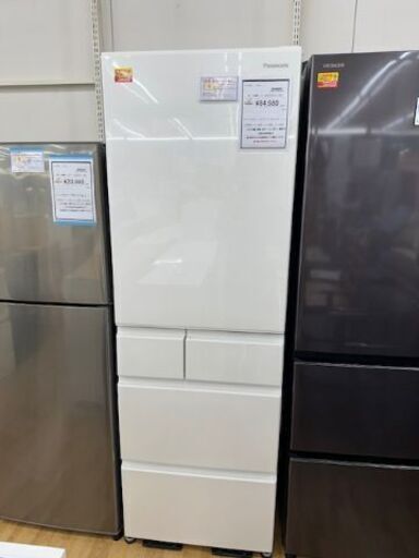 【ドリーム川西店御来店限定】 パナソニック 冷蔵庫 NR-E417EX-W 406L 2021年製 動作確認／クリーニング済み 【2002211255601655】