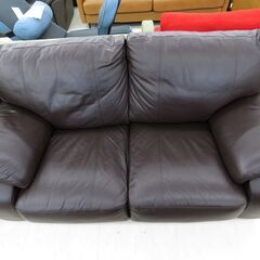 北海道 千歳市/恵庭市 近郊配送 ニトリ 2Pソファ レザー 2S SOFA LINDA 店頭でのお受渡し大歓迎の画像