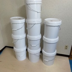 プラスチック ペール缶 蓋付 18L 新品未使用 10個セット