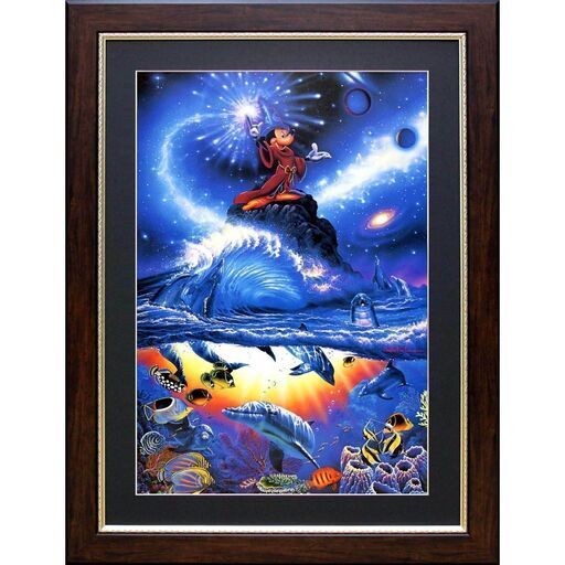 【ラッセン&ディズニー】「シーサイド・ロマンス」「ソーサラー・オブ・ザ・シーズ」額縁付き