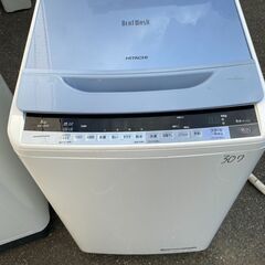 NO 307 ?北九州市内配送設置無料✨?　日立 全自動洗濯機 ビートウォッシュ 8kg ブルー BW-V80A A