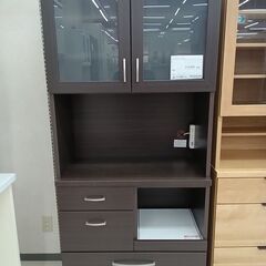 ★ジモティ割あり★ NITORI レンジボード ダークブラウン W80×D40.5×H181 クリーニング済み TC3943