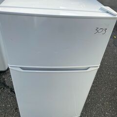 NO303 ?北九州市内配送設置無料✨?　2019年　ハイアール 85L 2ドア冷蔵庫（直冷式）ホワイト【右開き】Haier JR-N85C-W（