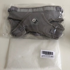 【未使用品】ハーネス リード 2点セット 犬用 猫用 小型犬 中型犬 ペット用品 メッシュ 反射材付き グレーの画像