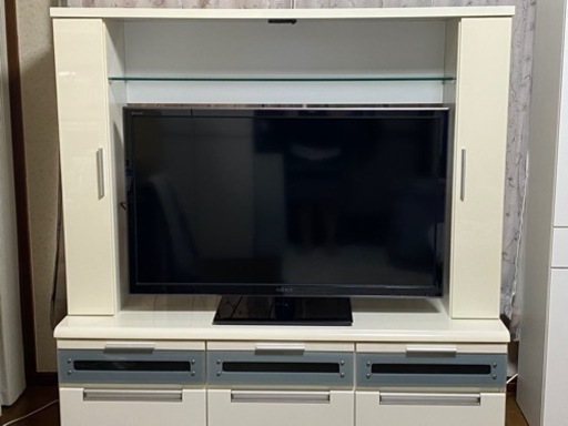 お値下げ致しました【美品】照明付き鏡面仕上げテレビボード