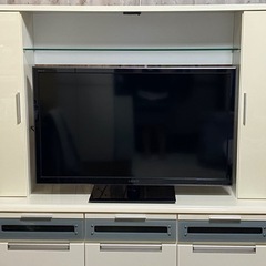 お値下げ致しました【美品】照明付き鏡面仕上げテレビボード