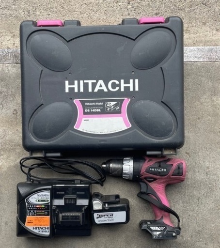 中古 日立 電動ドリル バッテリーと充電器セット