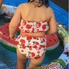 りんごとお花の水着サイズ80～100cm👙の画像