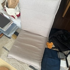 ベージュ 背もたれ付き座椅子 
