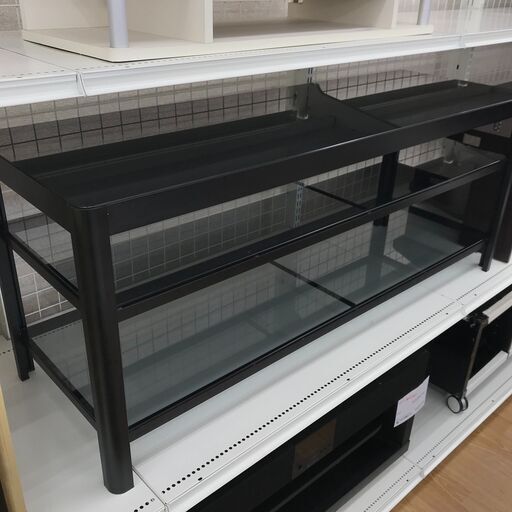 ★ジモティ割あり★ ガラステレビ台   H49×W120×D40   クリーニング済み KJ5660