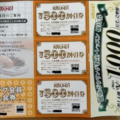 【値下げしました！！】ラウンドワン　株主優待券 2025/1/15まで