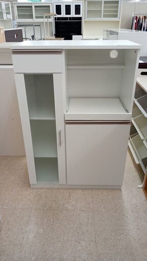 店長値引き★ジモティ割あり★ ニトリ レンジ台 白 H110.5×D40×W75 クリーニング済み TJ7457