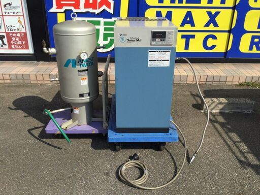 【エコツール 知立店】〇アネスト岩田 三相200V60Hzスクロールコンプレッサー・60Lタンク 2点セット SLP-15EBD/SUST-65-100   ITW5Y46FN140【愛知県/知立市/工具】