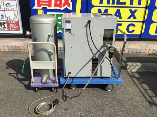 【エコツール 知立店】〇アネスト岩田 三相200V60Hzスクロールコンプレッサー・60Lタンク 2点セット SLP-15EBD/SUST-65-100   ITW5Y46FN140【愛知県/知立市/工具】