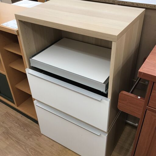 ★ジモティ割あり★ IKEA　レンジ台　ナチュラル  クリーニング済み KJ5666