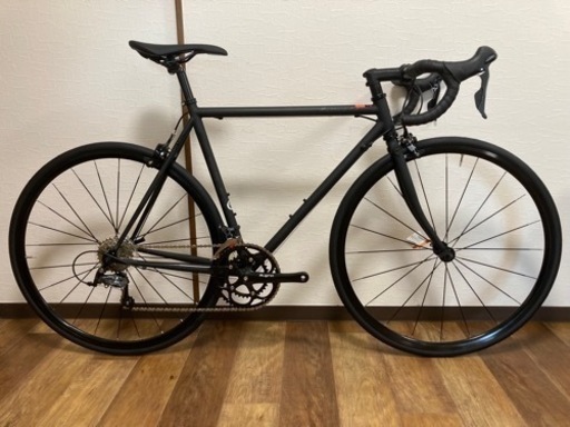 未使用品 美車！FUJI BALLAD Ω フジ バラッドオメガ 54size MATTE BLACK クロモリロードバイク
