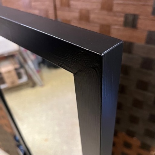 《売約済》【武蔵小山店】【～4/14限定SALE！店内全品20%お値引き！】 スタンドミラー ミラー 鏡 姿見 全身鏡　クラシック　ロココ調　姫系　ゴスロリ　モノクロ　黒家具　黒