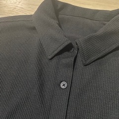 【新品】GU/リブワイドクロップドシャツ/Mサイズの画像