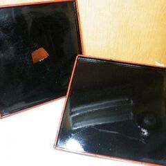 【５枚セット】料亭より 仕出し■塗り■角盆5枚セット■A-282