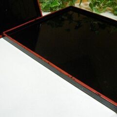 【５枚セット】料亭より 仕出し■塗り■角盆5枚セット■A-282の画像