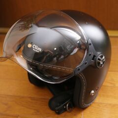 バイクヘルメット clim boder★JETヘルタイプ★バブルシールド付き★の画像