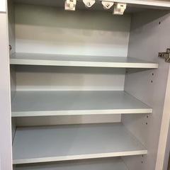 【リサイクルサービス八光】幅60cm　松田家具　スリムカップボード　食器棚の画像