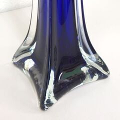 フラワーベース 高さ70cm ブルー系 花瓶 ガラス 細長い 大きめ ☆ 札幌市 北区 屯田 の画像