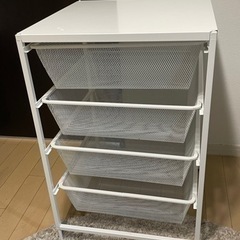 IKEA シェルフ 棚 4段引き出し キャスター付き 