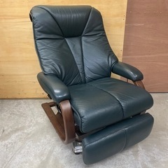リクライニングチェア 座椅子 オットマン 革 回転 椅子 イス ...