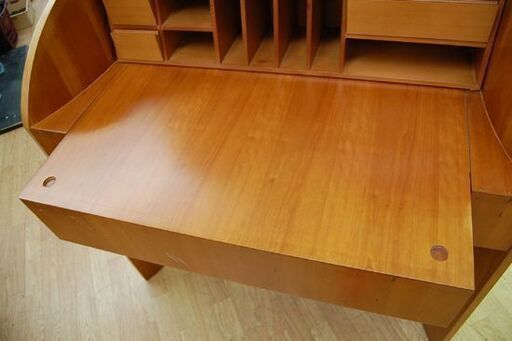 【商談中】 木製 ライティングデスク 幅100×奥46～65×高100～129cm 引き出し収納付き 机 デスク 札幌市 清田区 平岡