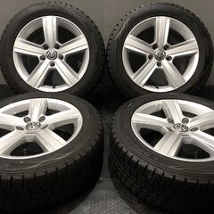 【DUNLOP WM01 205/55R16】スタッドレス【VW ゴルフ7 純正ホイール 16インチ 6.5J5HPCD112+46】19年製 バリ溝　(KTL100)