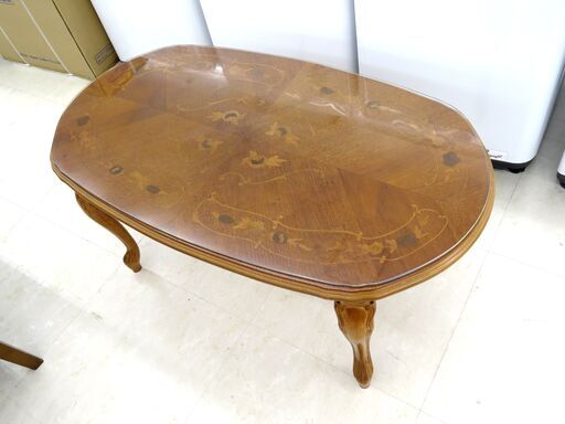 北海道 千歳市/恵庭市 近郊配送 イタリア家具 センターテーブル 猫脚 アンティーク 店頭でのお受渡し大歓迎