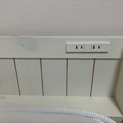 ニトリ　シングルベッド　ホワイトウォッシュの画像