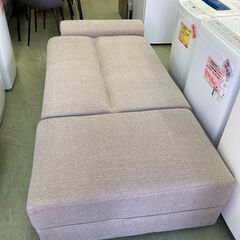 【リサイクルショップ　ピカソ　小松原】nitori ニトリ 収納付き ソファーベッド タキノウ４ ベージュ★9777★の画像