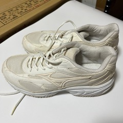 ミズノランニングシューズ（白）25cm